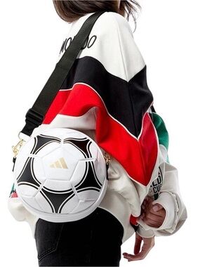 adidas White Black Soccer Ball Crossbody Bag World Cup Style